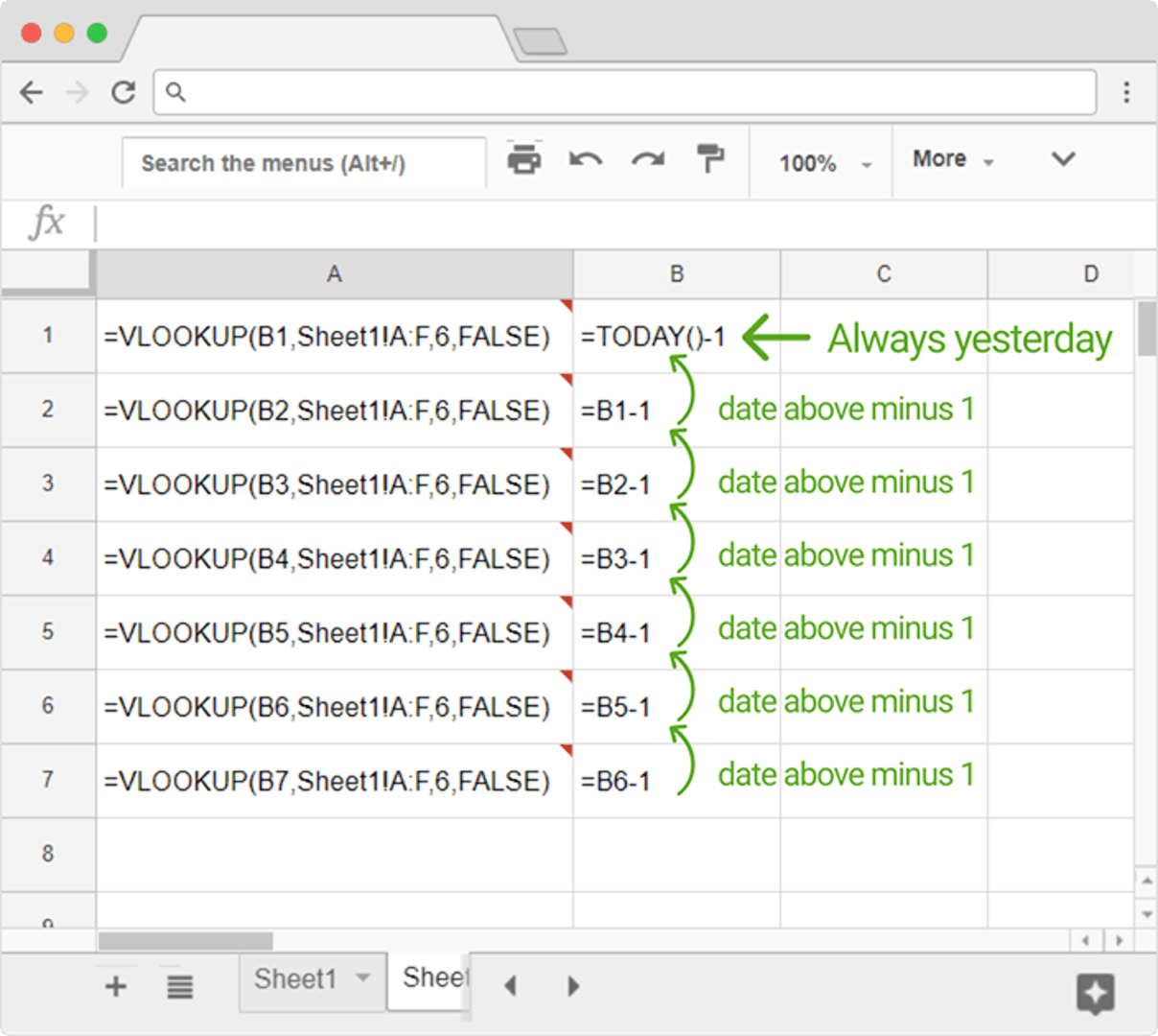Google sheets best practices | rolling periodsof time