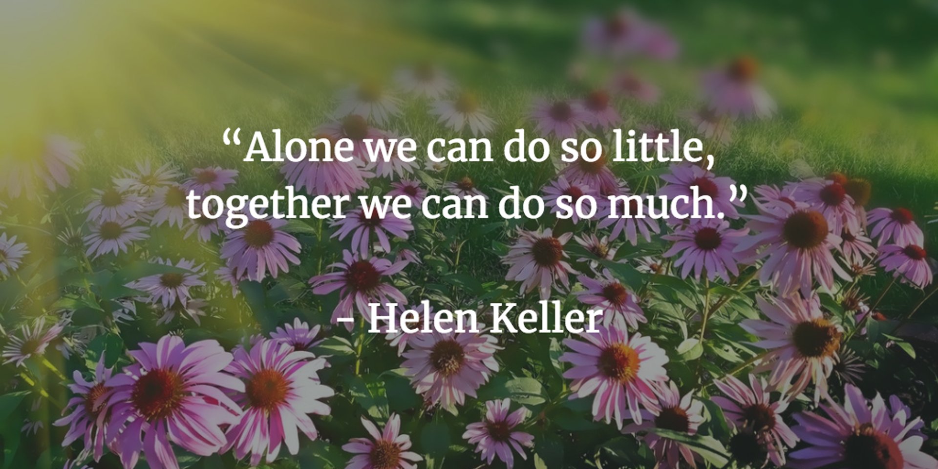 Helen Keller Teamwork Quote