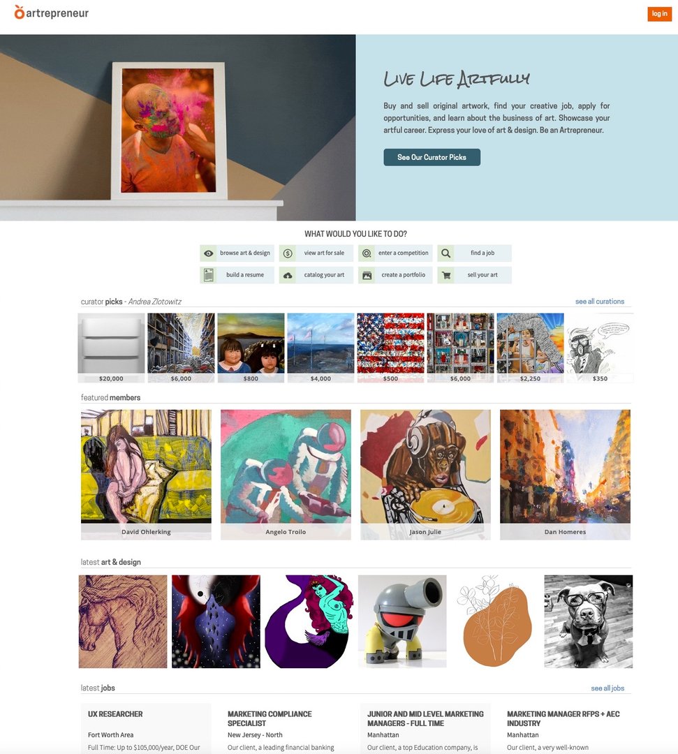 Artrepreneurhomepage