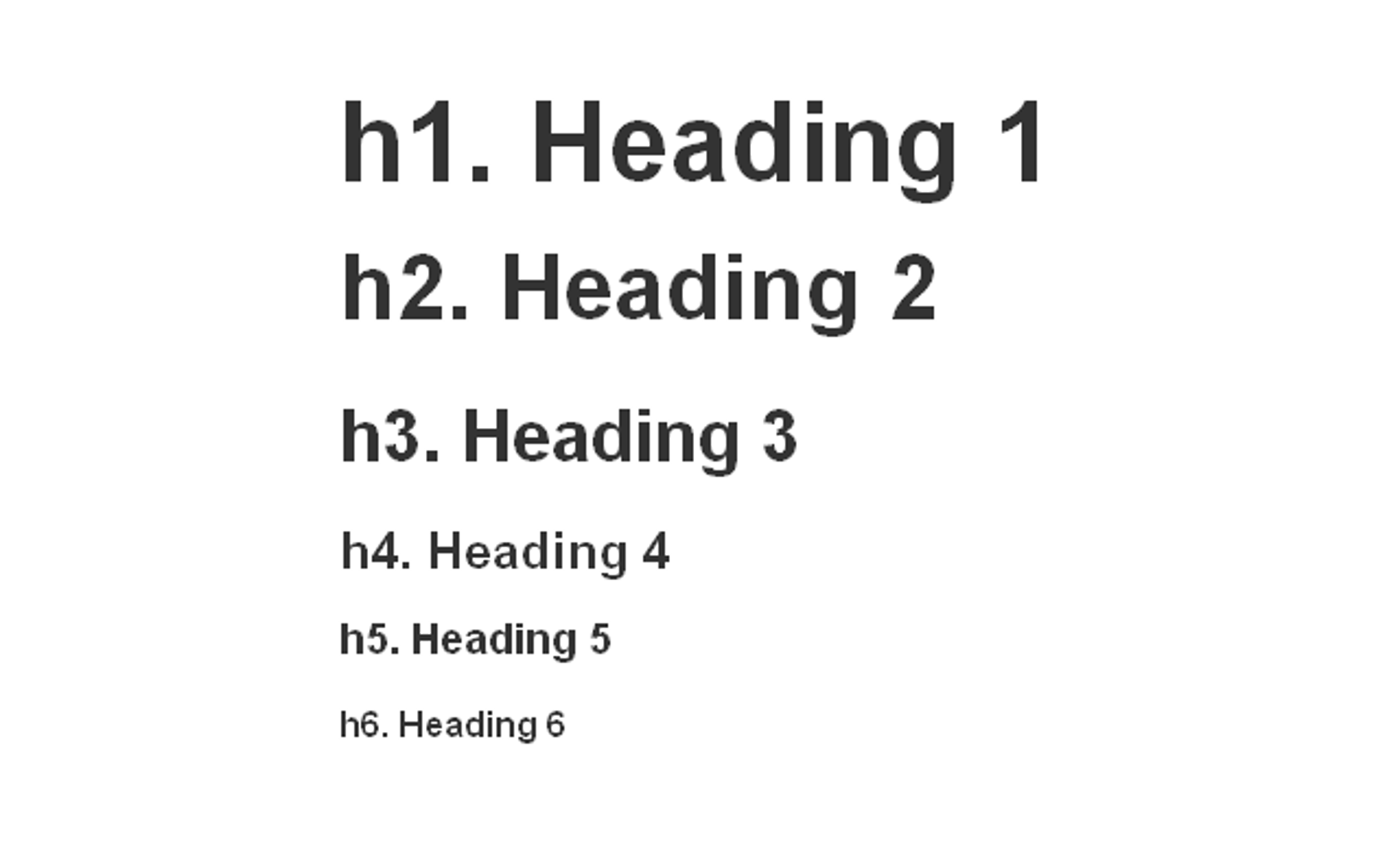 HTML Tags Heading HTML Example