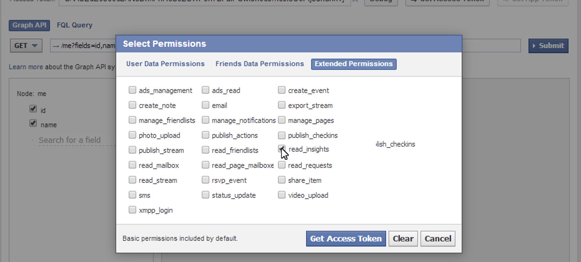 Step2 Select Insights Permission