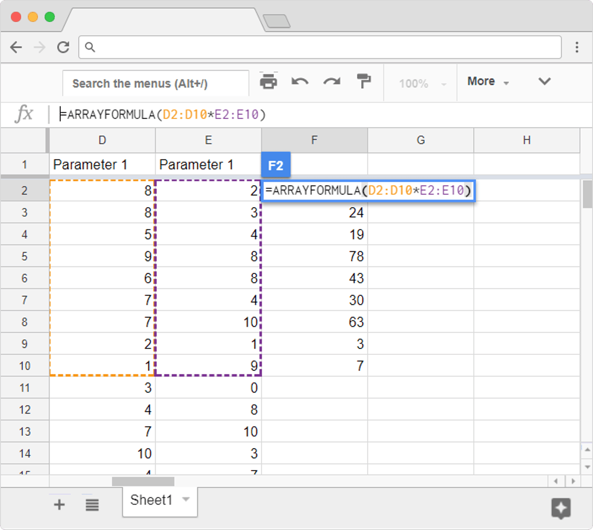 Google sheets best practices | infinite and automatic formulas