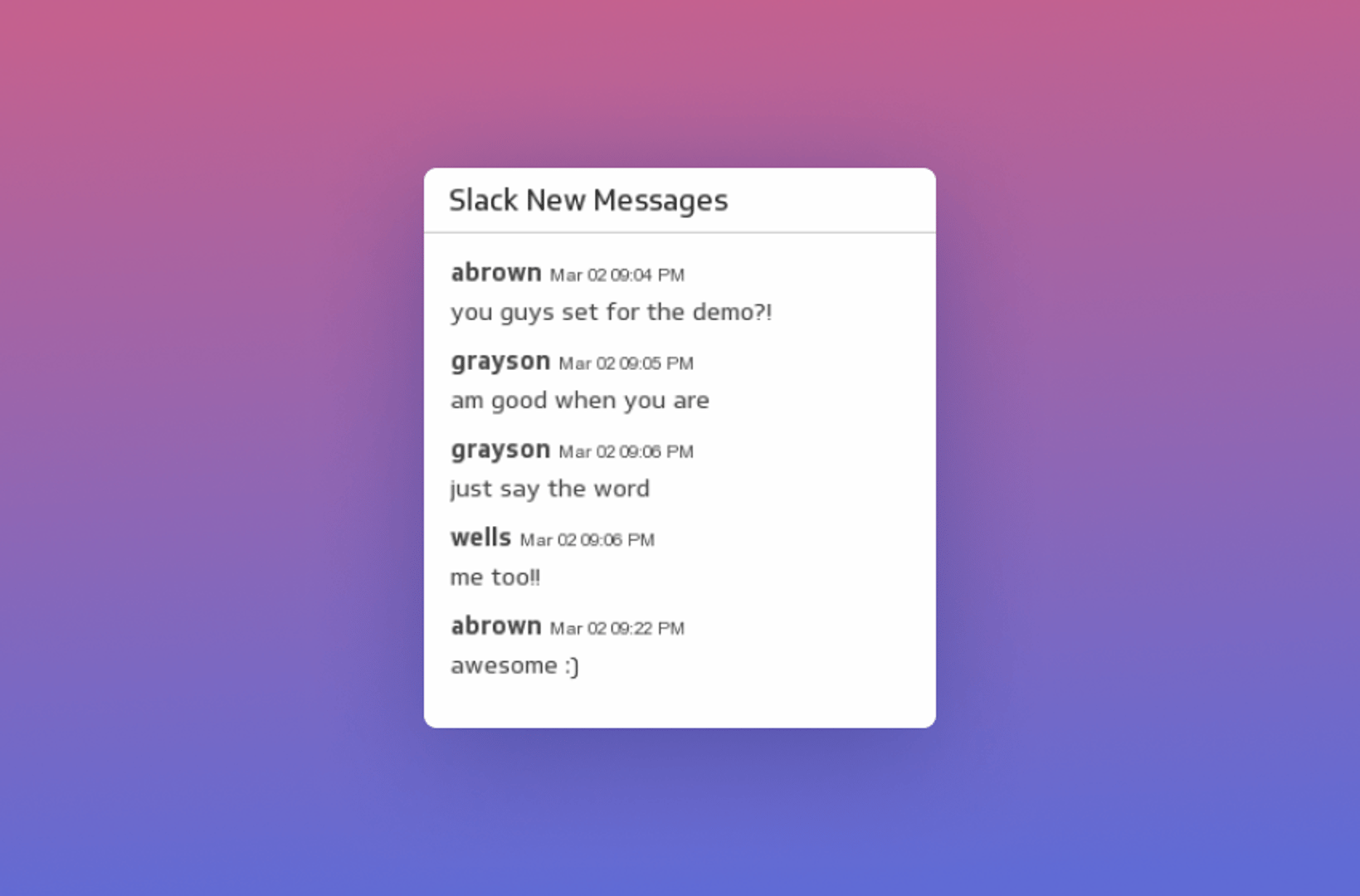 Slack Msgs