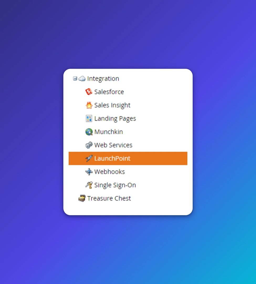 Marketo set up Klipfolio launchpoint