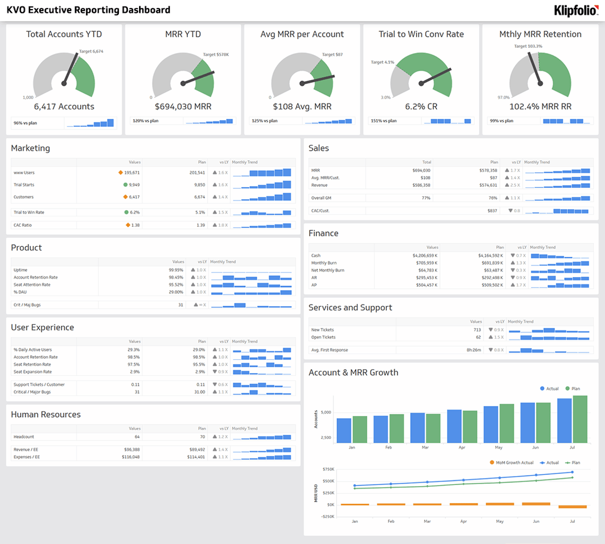 Executive Reporting Dashboard 0