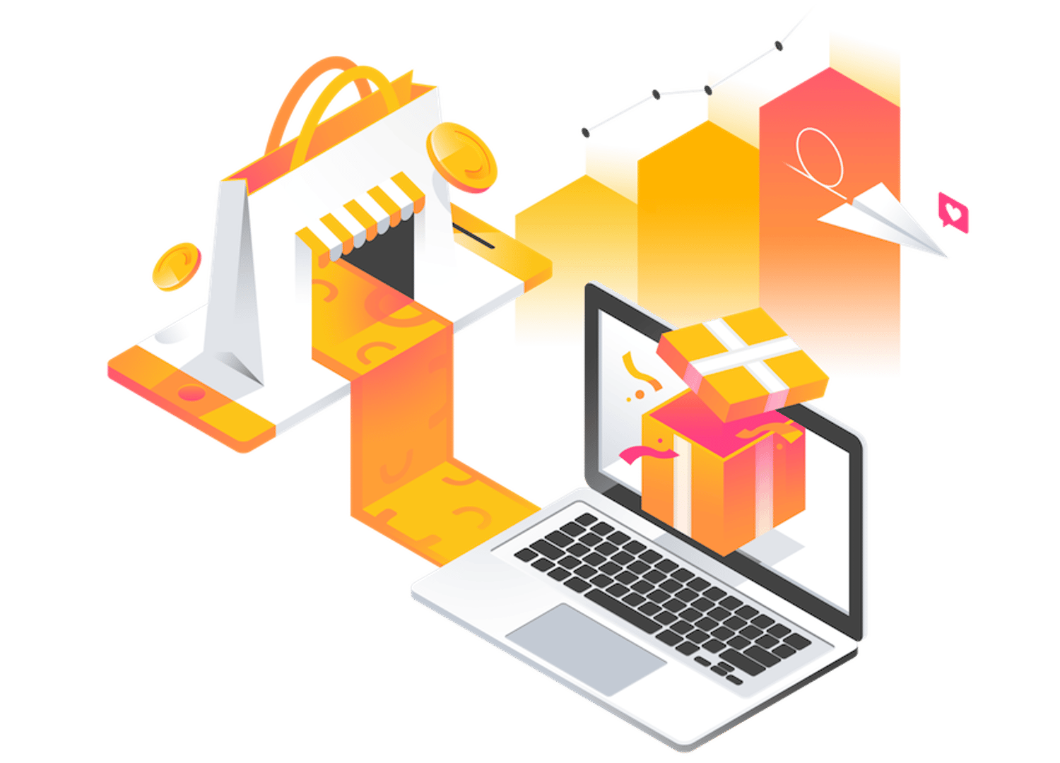 Smile.io artwork of reward program processes