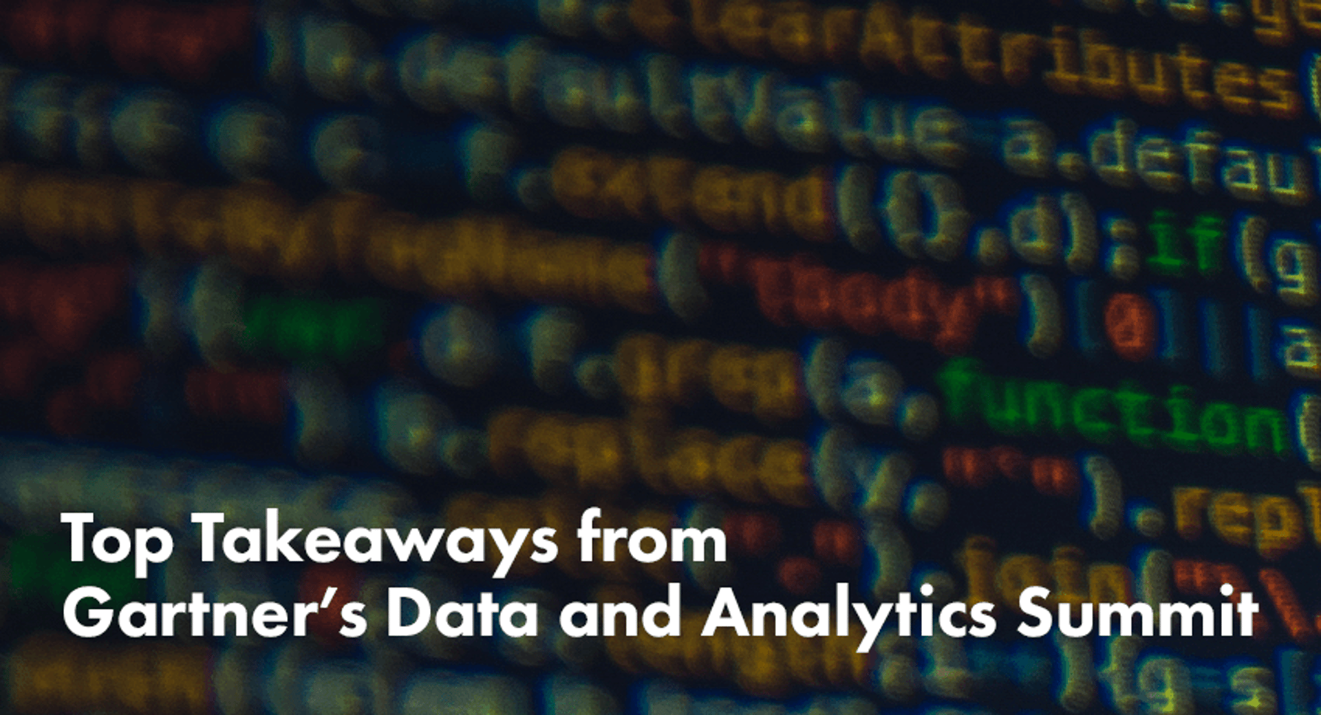 Top Takeaways from Gartner Data Analytics Summit Banner