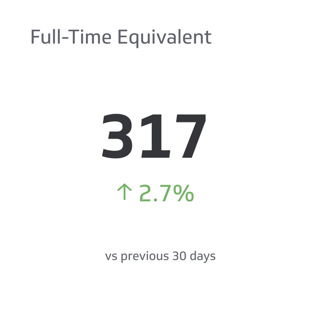 HR KPI Example - Full-Time Equivalent (FTE) Metric