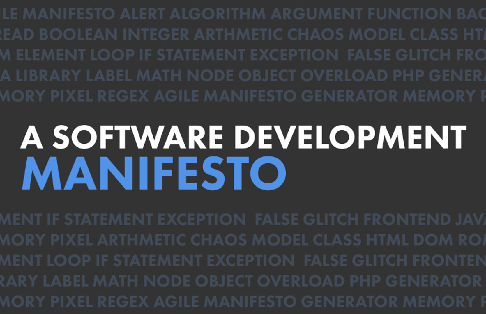 Software Dev Manifesto