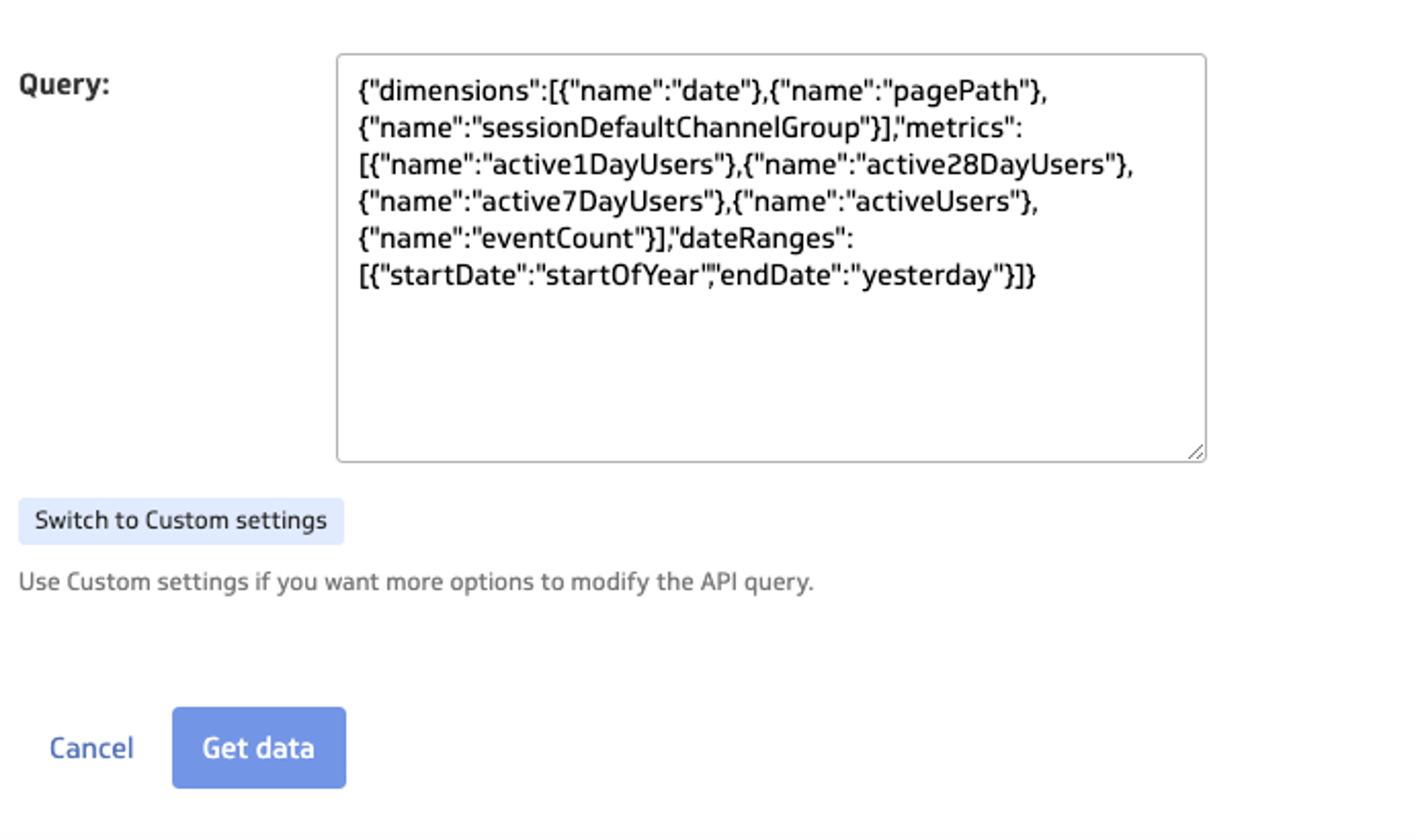 Google Analytics 4 Klips Data Connector