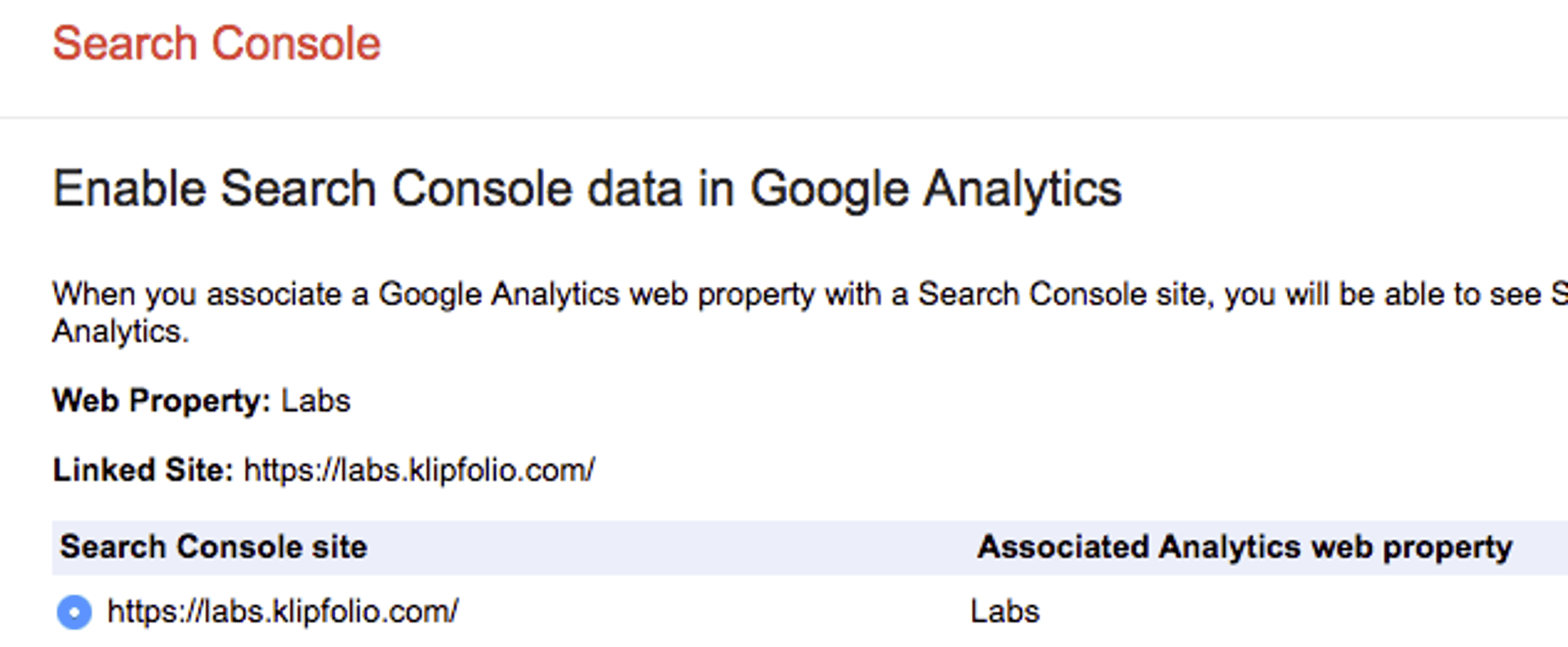 Google Analytics Search Console Step 3