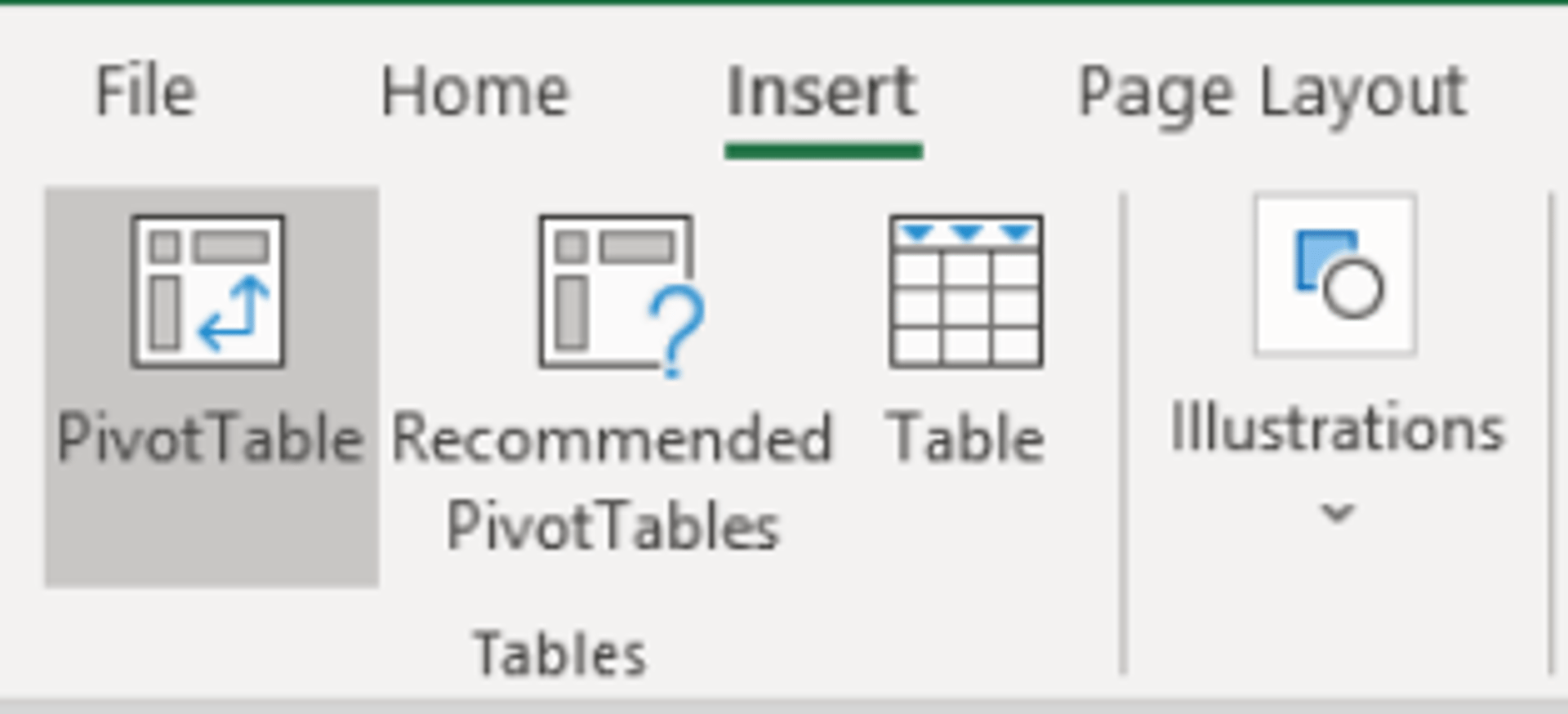 Insert Pivot Table 0