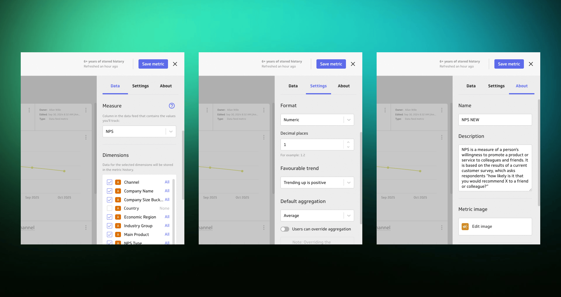 Pm Create Metric Settings