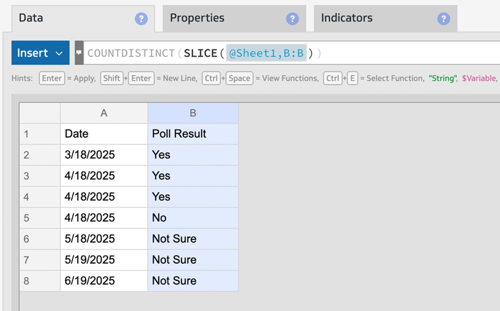 Klip Editor Countdistinct Poll