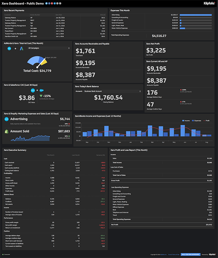 Xero Dashboard