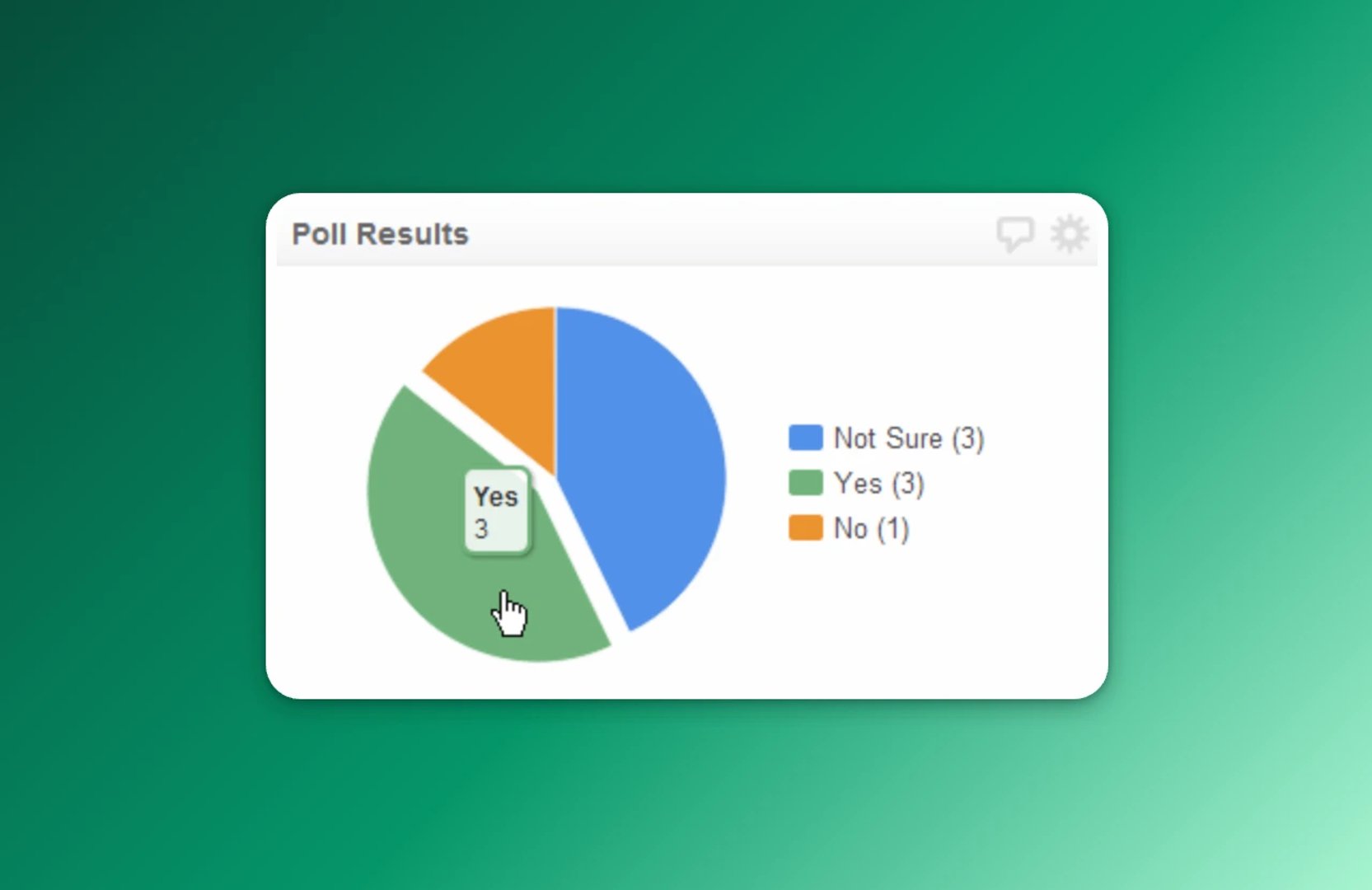 Display poll results with a pie chart